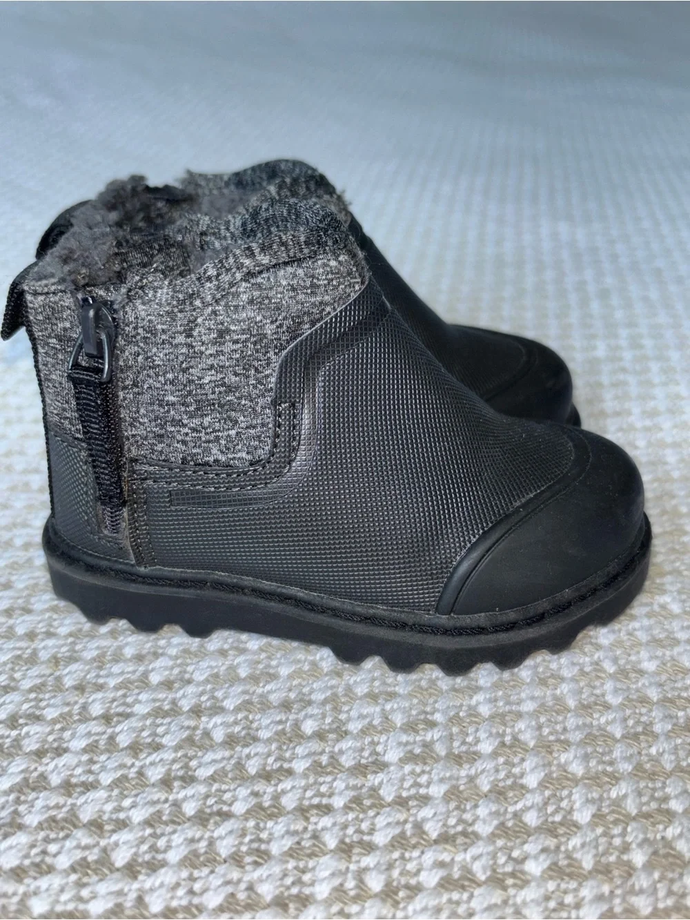 Zara Baby Black Faux Fur Lined Ankle Boots EU 20